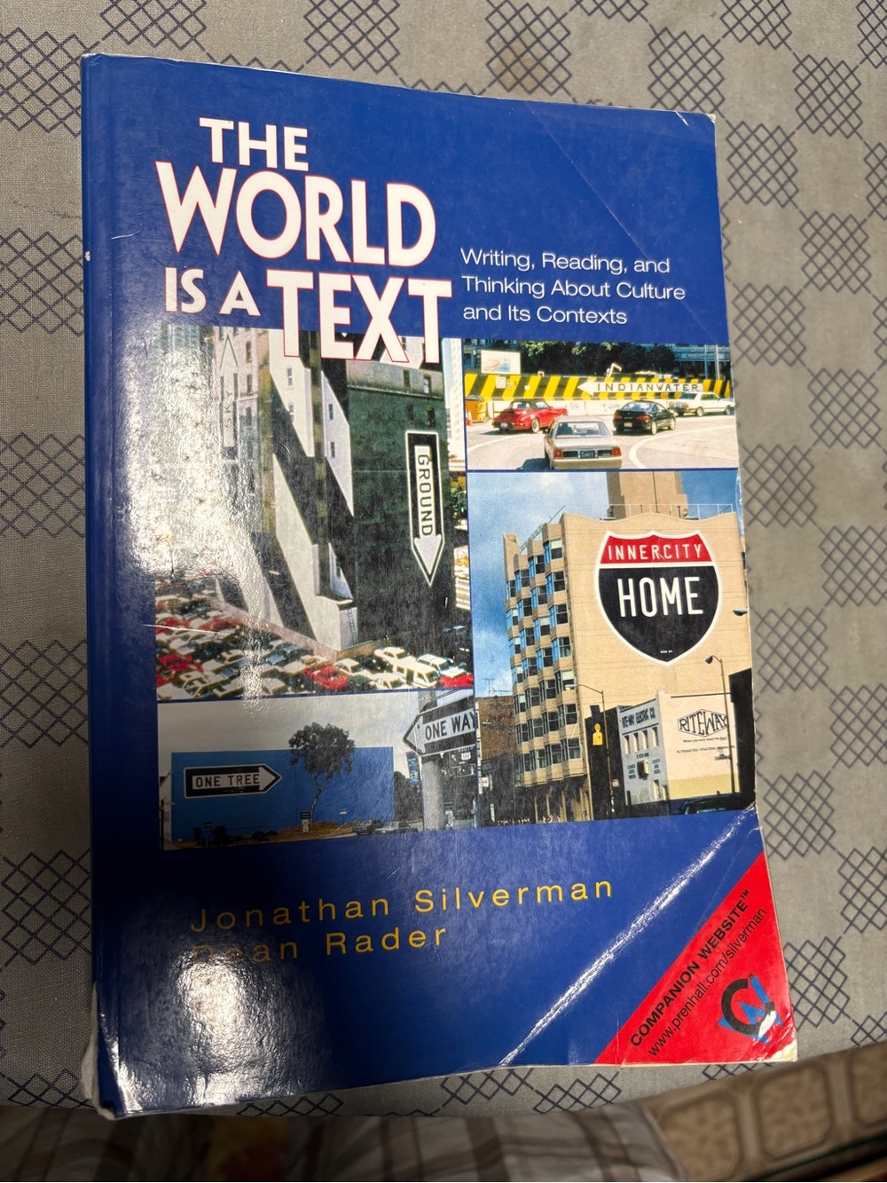 The World Is a Text by Jonathan Silverman & Alan Rader - Blue Cover